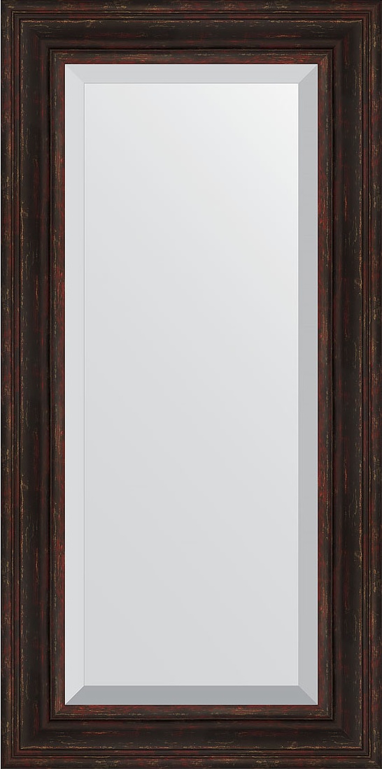 BY 3499 Зеркало с фацетом в багетной раме - темный прованс 99 mm EVOFORM Exclusive