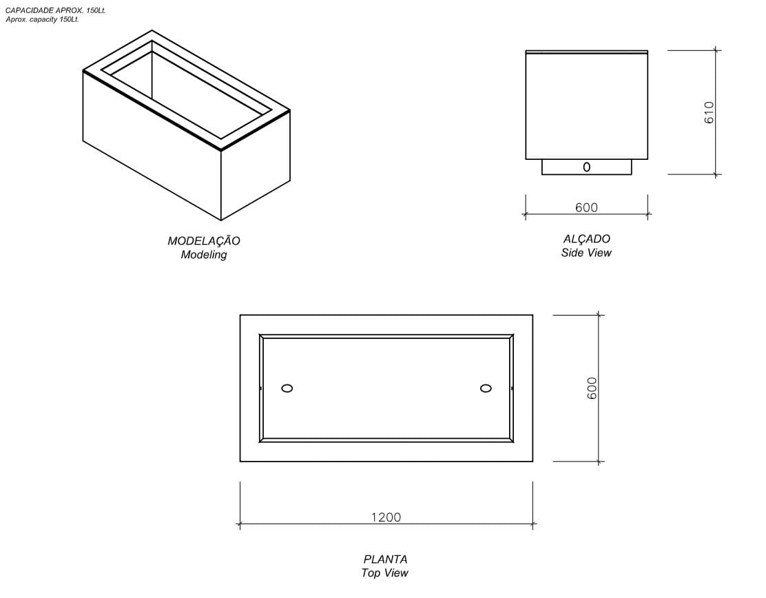 Прямоугольная бетонная плантатор amop гражданин ARCH-00022692 - Вид №4