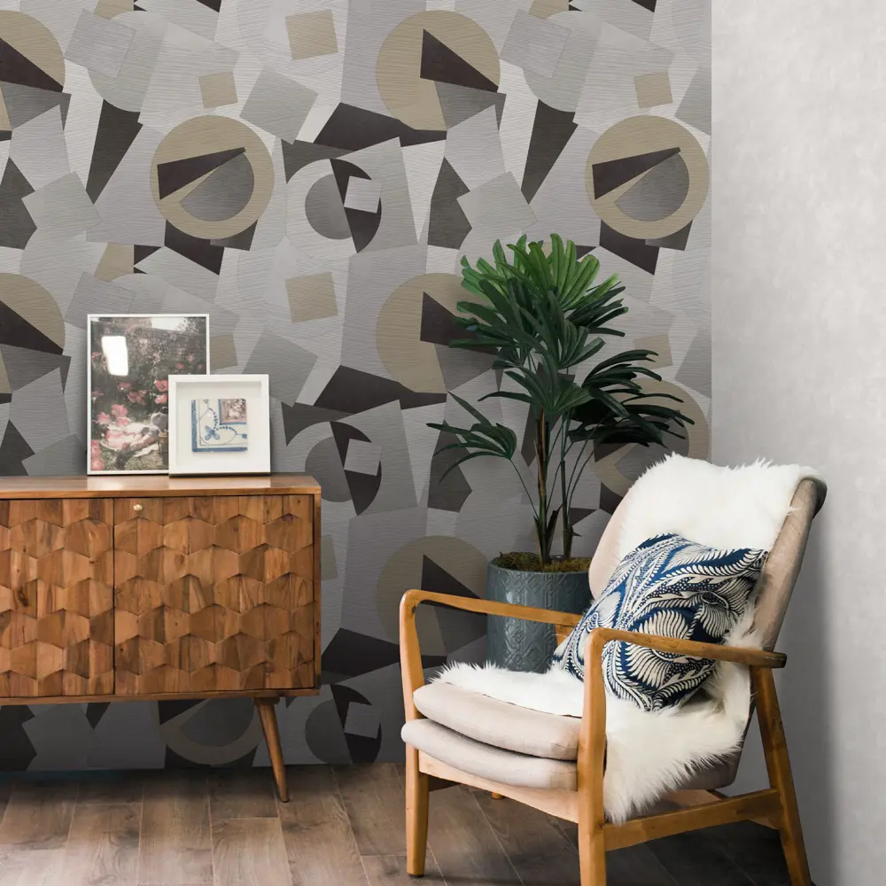Обои флизелиновые Deco-Deco Forma серые 1.06 м DD6011-22 88479661 STLM-2168000 Santreyd - Вид №3