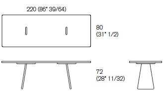 Agapecasa Прямоугольный мраморный стол с двумя опорами sun-id-1471867 - Вид №3