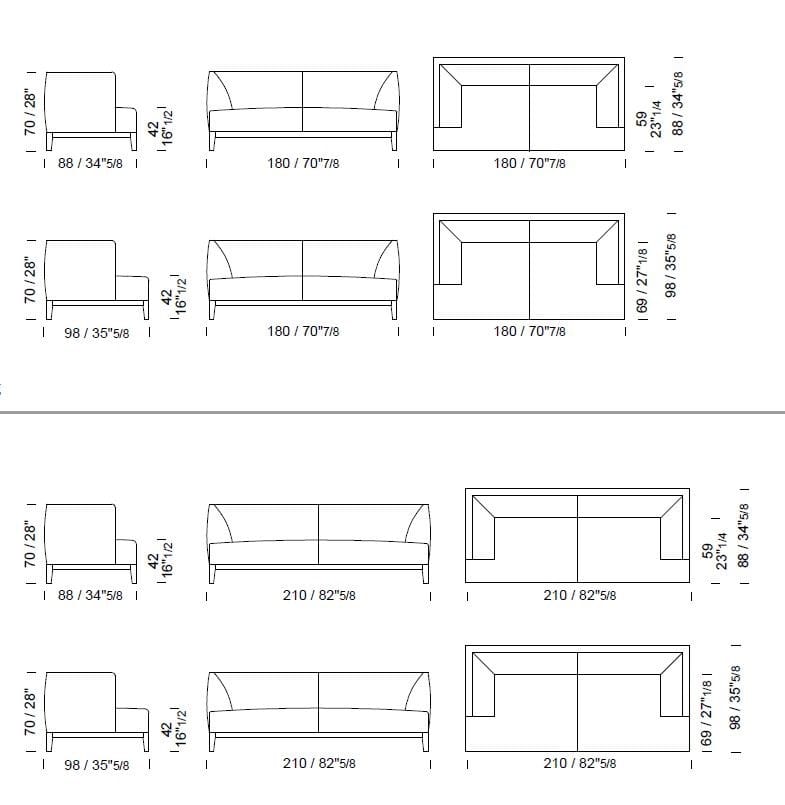 3-местный бархатный диван Borzalino Greg ARCH-00049879 - Вид №4