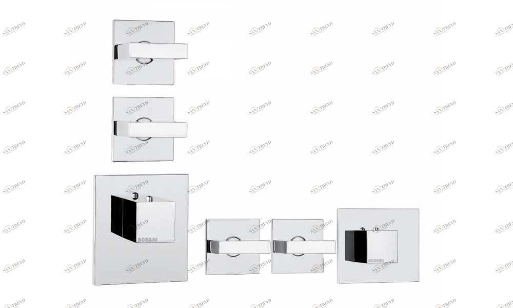 Z033203 + Z030201 000 Смеситель & запорный кран Rectangular 2 Outlets LP BOSSINI 