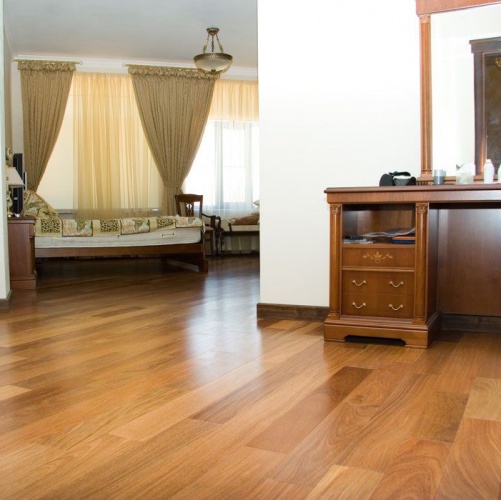 Массивная доска Magestik floor Под лаком (экзотика) Золотой Кумару (Гладкая) 300-1800х122 мм MGK Magestic floor 2600300131 - Вид №1