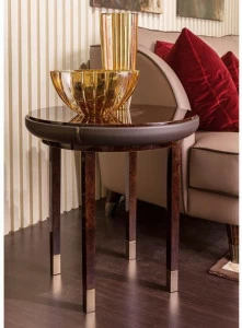 Turri Круглый мраморный журнальный столик на контракт Noir