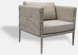 MORADA Кресло с обивкой из ткани с подлокотниками  Dune od acl