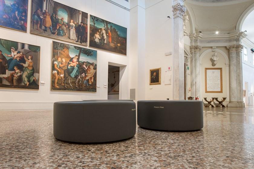 Real Piel Пуф из круглой ткани с обивкой sun-id-1447863 - Вид №3