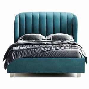Кровать двуспальная 160х200 бирюзовая Tulip THE IDEA ДИЗАЙНЕРСКИЕ 210649 Зеленый