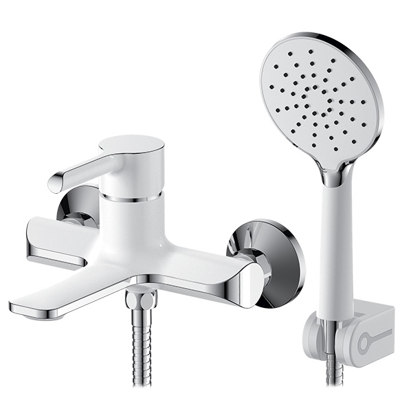 40-05P ELAT  Смеситель для ванны белый ARGO kran 4005pelat