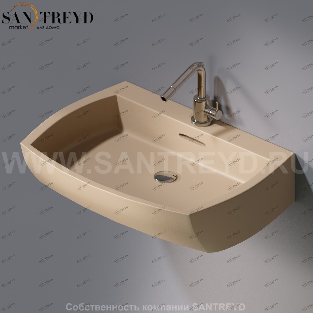 L283.131 Подвесная раковина настенная овальная A. e T. Italia SQUARE бежевая AeT ITALIA