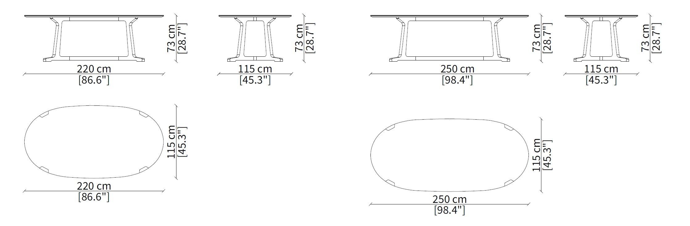 Овальный стол из керамогранита Frigerio Arja ARCH-00122802 - Вид №4