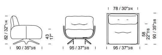 Кожаное кресло с подлокотниками Borzalino Ayton ARCH-00146574 - Вид №2