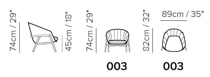 Тканевое кресло Natuzzi Italia CASSIA ARCH-00081682 - Вид №3