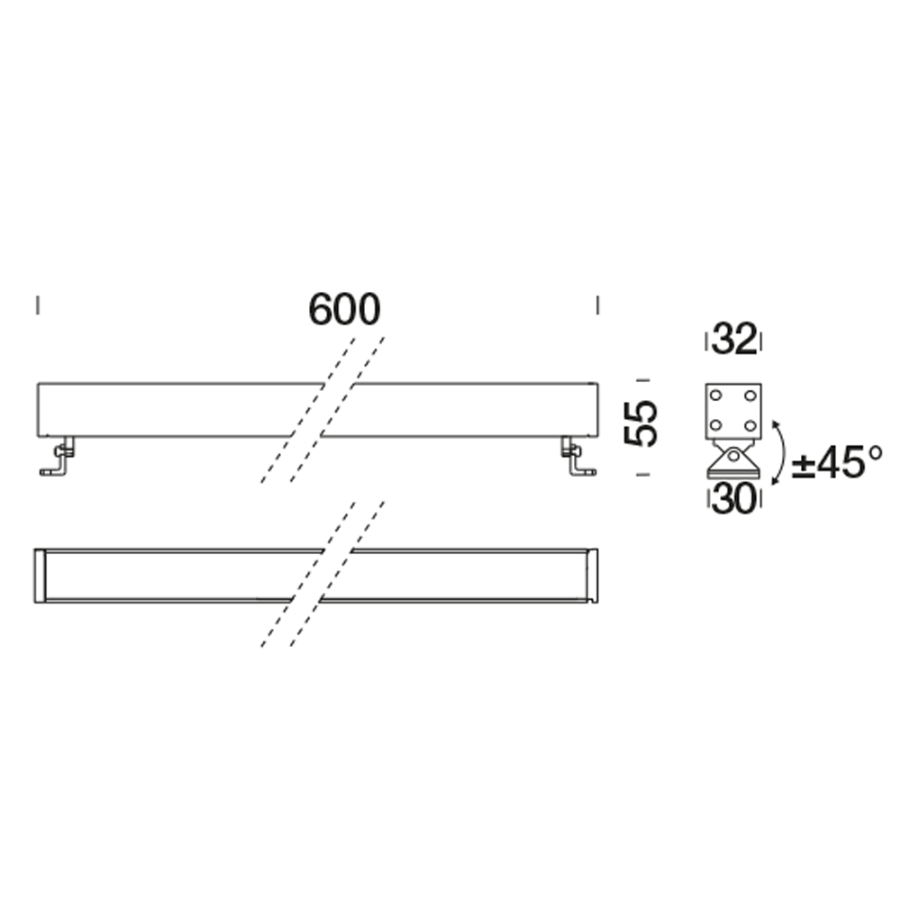 8391503 Подсветка стены Platek MINI CORNICHE Applique  MINI CORNICHE Applique 600 mm - 16 LED RGBW 26°  - Вид №10