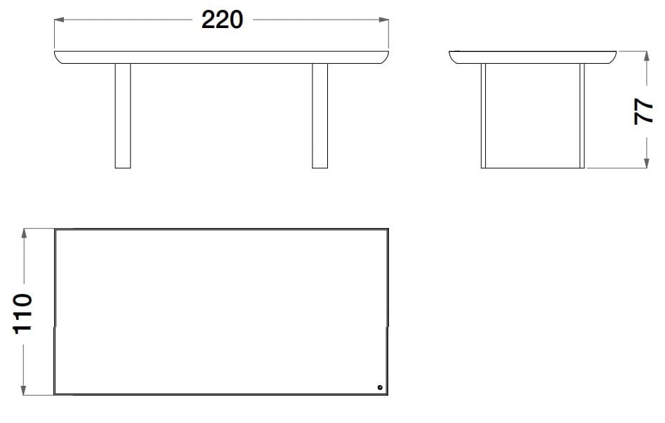 Прямоугольный стол из шпона CPRN HOMOOD Шестое чувство ARCH-00089655 - Вид №2
