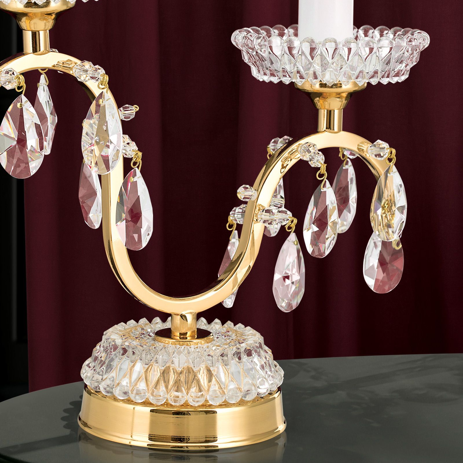 Латунная настольная лампа с кристаллами Orion Hirohito ARCH-00123944 - Вид №4