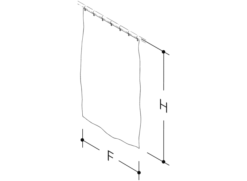 801.34.01001 Active+ занавеска для душа/кабины, специальные размеры HEWI Serie 477/801  - Вид №5