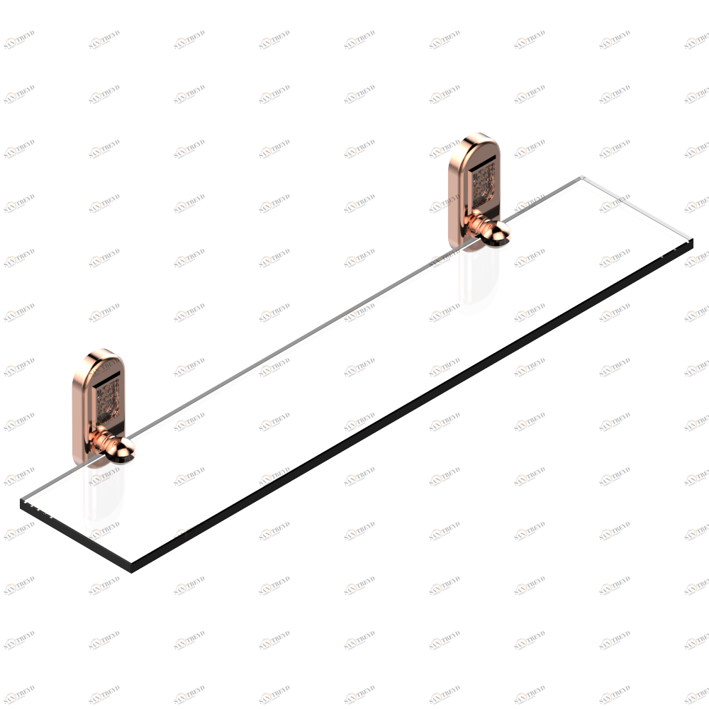 A2J-564 Полка стеклянная 60 cм с кронштейнами Thg-paris Papillon Розовое золото A2J-564 CAT.F