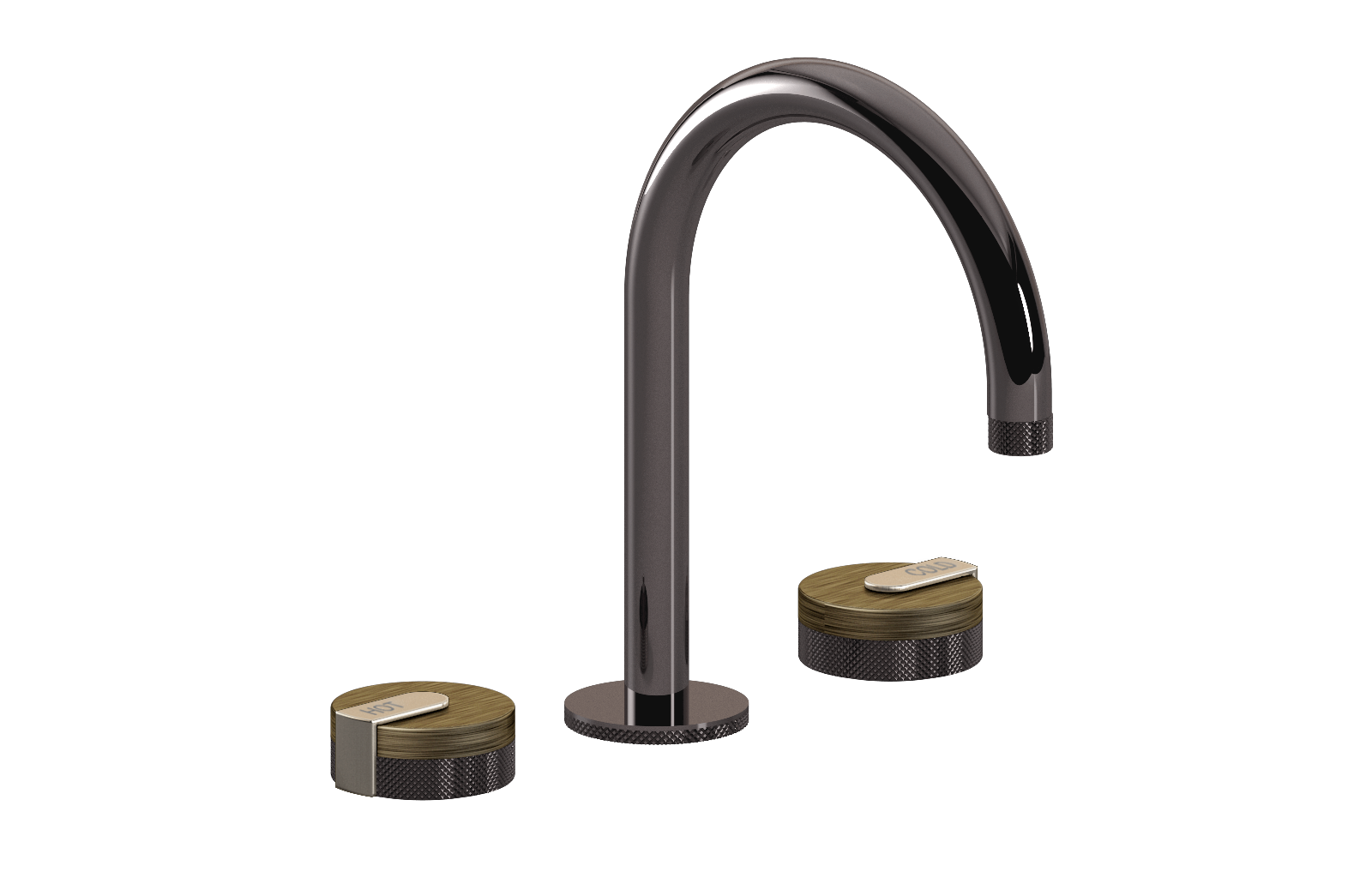 E-11512-R1VBB-L1BNi-OX Смеситель для умывальника на 3 отвертия GRAFF MOD+