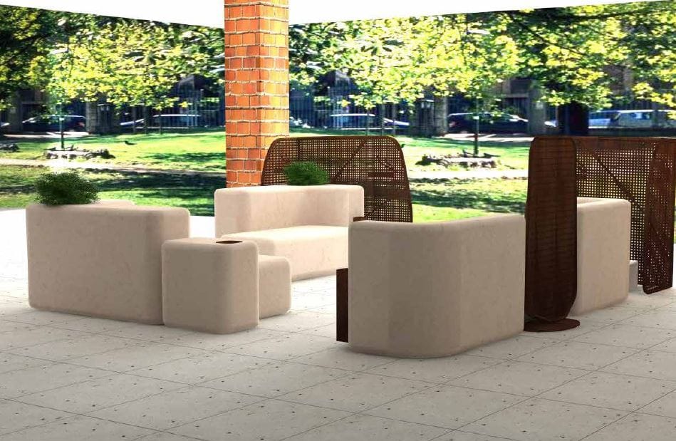 Реконструированная каменная скамья Viscio Urban Design ARCH-00130432 - Вид №1