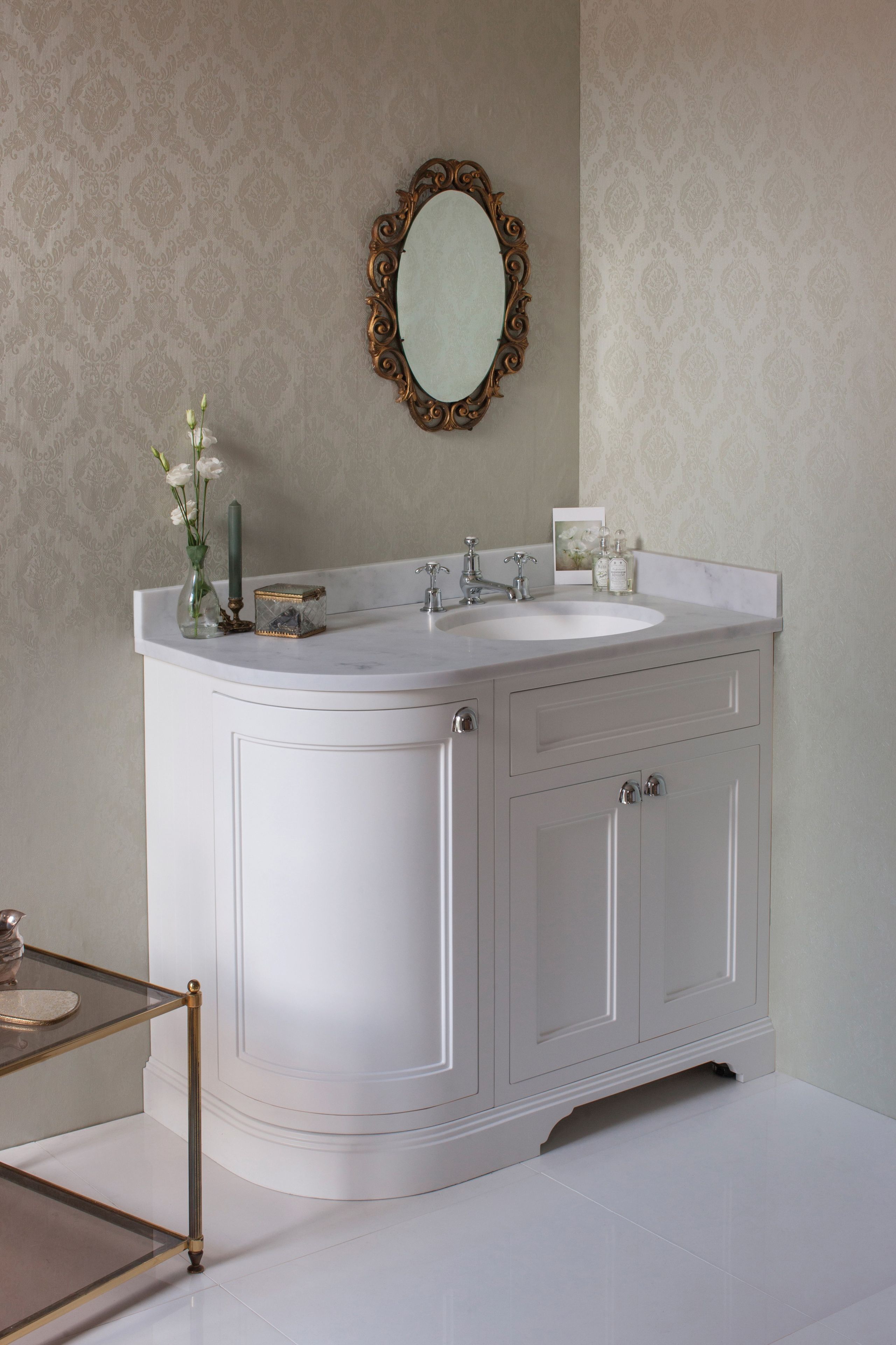 Деревянный угловой умывальник с дверцами Burlington MINERVA ARCH-00071219 - Вид №2