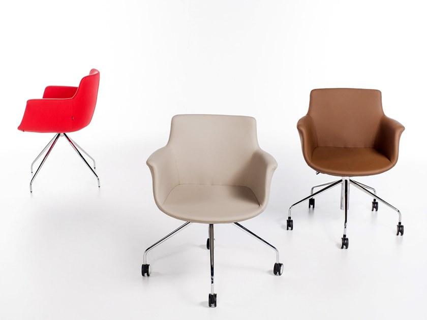 B&T Design Вращающийся стул на козелке из ткани с подлокотниками sun-id-1376250 - Вид №1