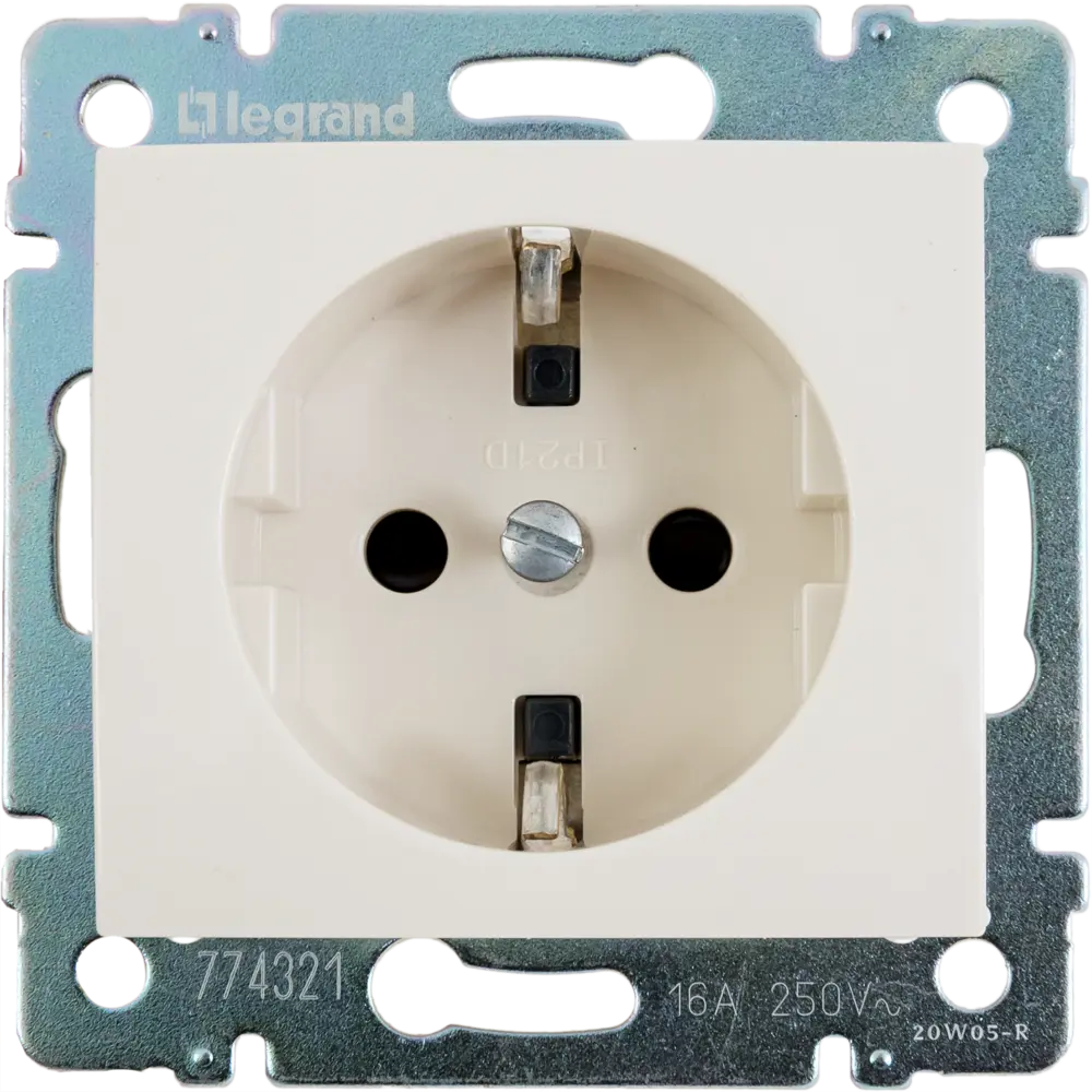 Legrand Valena Classic - розетка с заземлением и защитными шторками, слоновая кость 11273805 STLM-1401997
