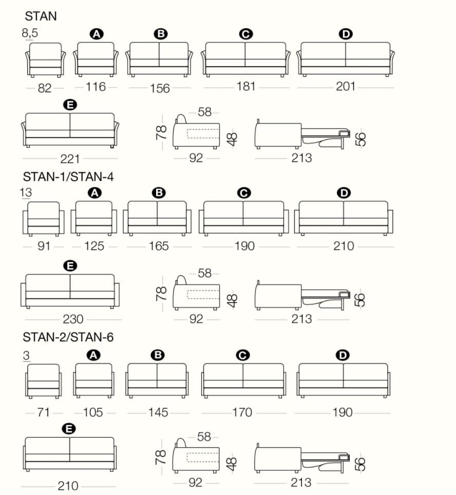 Двуспальный диван-кровать из ткани Milano Bedding STAN ARCH-00114193 - Вид №4