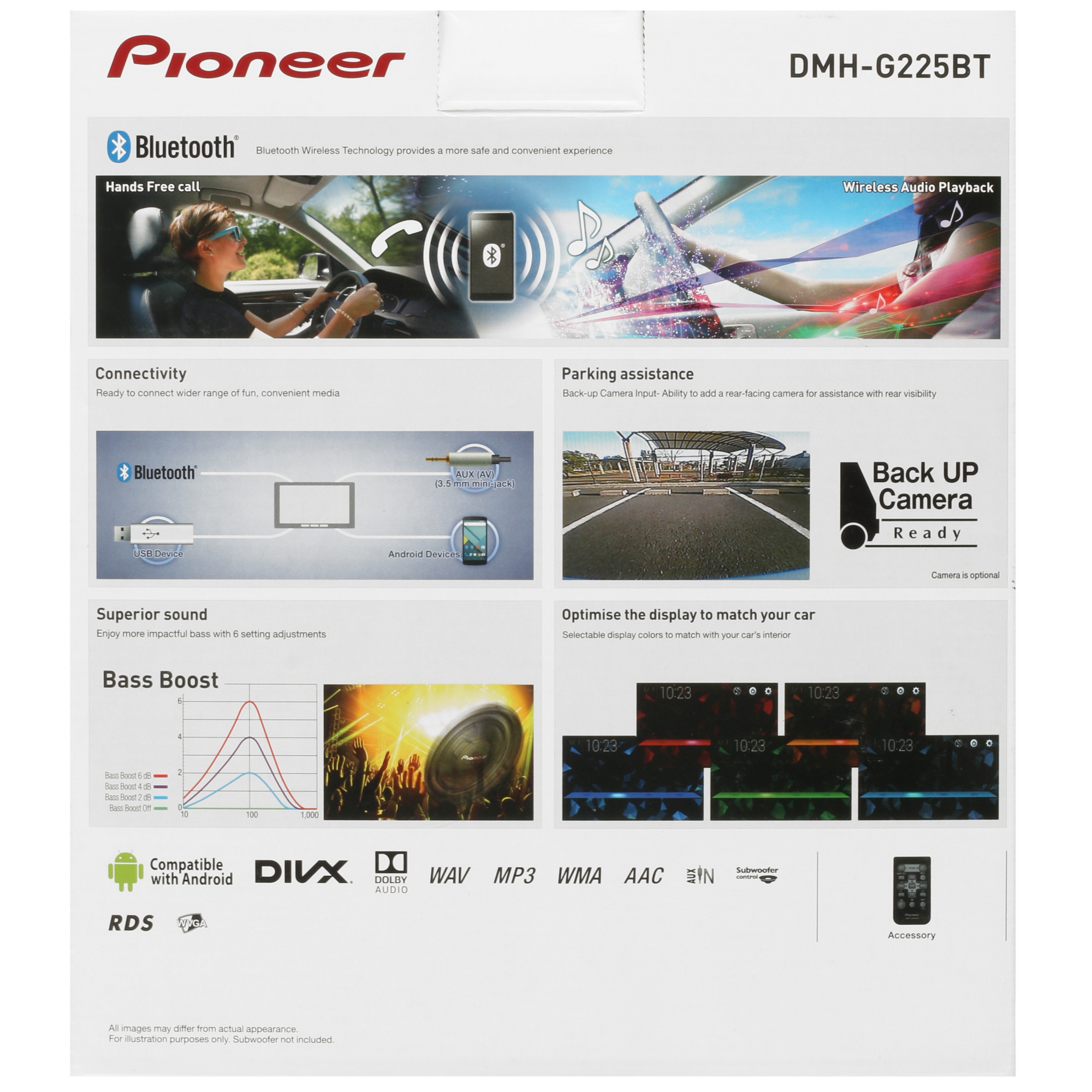 5088350 Автопроигрыватель Pioneer DMH-G225BT STDN-0065604 - Вид №7