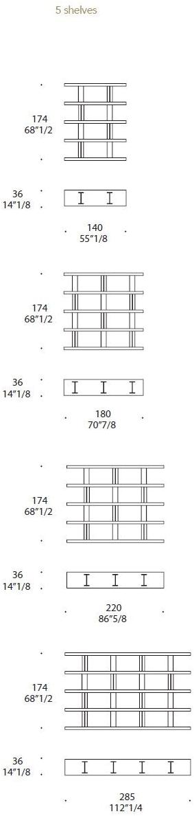 Reflex Модульный открытый книжный шкаф из дерева и стекла Tango sun-id-1360419 - Вид №5