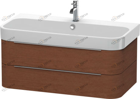 H2636601313 Тумбочка подвесная Happy D.2 #H26366 975 x 480 мм Американский орех, натуральный шпон Duravit