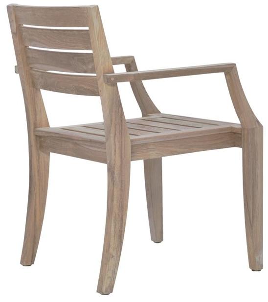 JANUS et Cie Штабелируемый стул из тикового дерева с подлокотниками Relais sun-id-1461787 - Вид №4