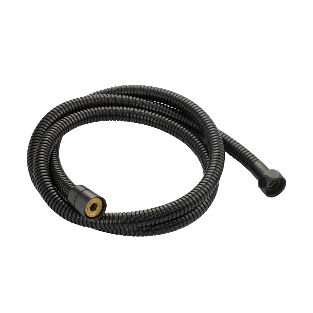 GFmark - Шланг душевой 1/2 " 1,5 м. ЧЁРНЫЙ металлический, рифлённый, код: 3776 