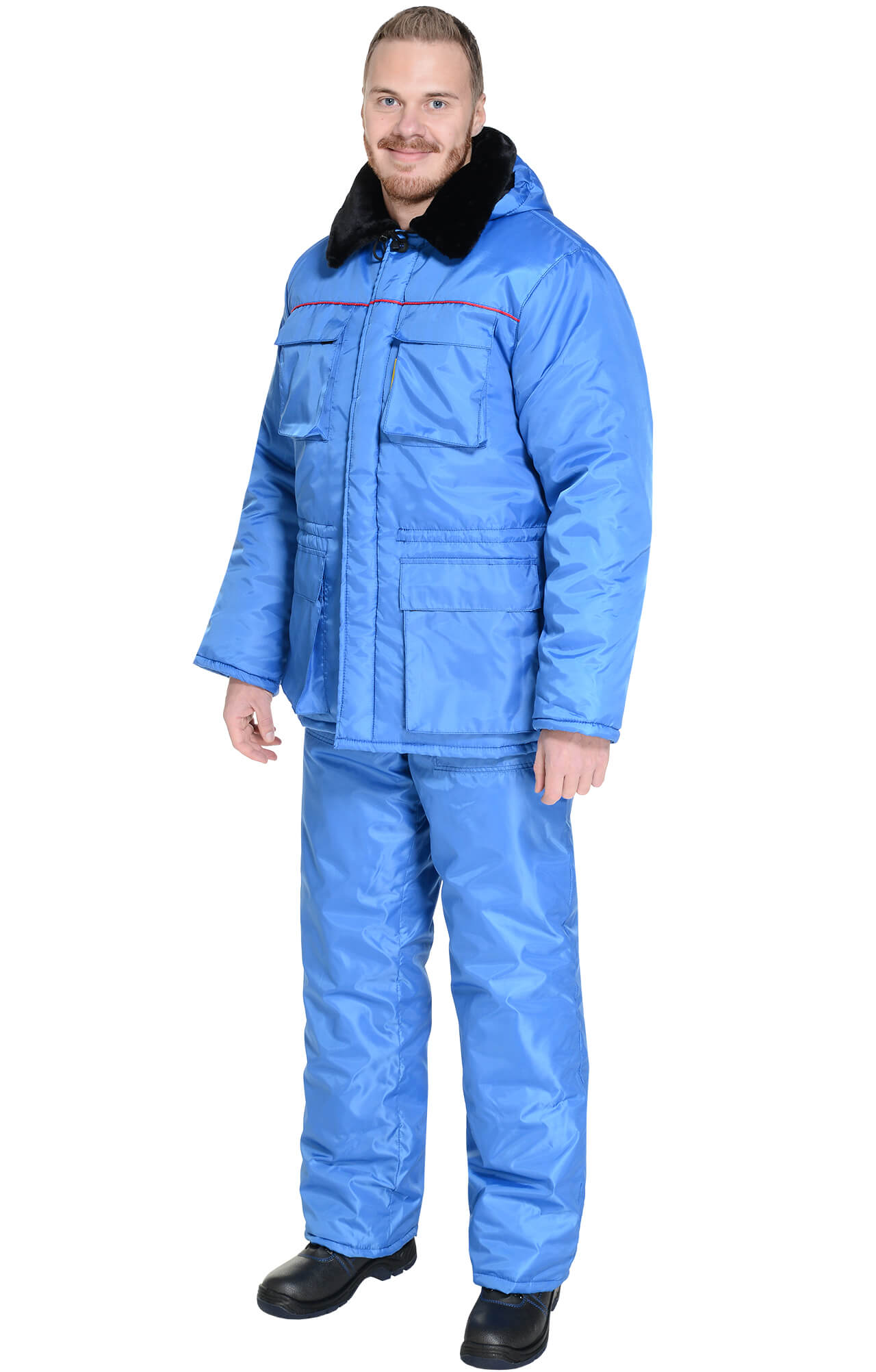 63745 Костюм "Эксперт-К" зимний ткань "Оксфорд" василек  Зимняя спецодежда  размер 52-54/182-188  - Вид №11