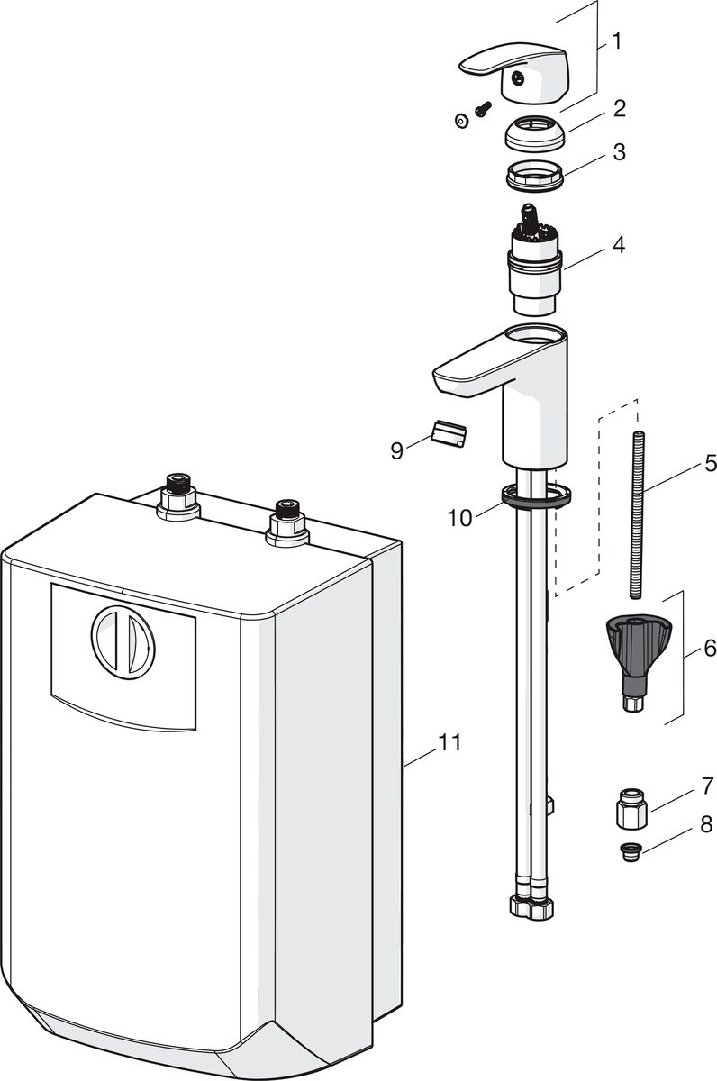 Oras 1003F Смеситель на умывальник для дачи 1003F Safira Хром  - Вид №3