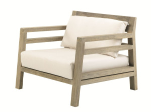 Садовое кресло из тикового дерева с подлокотниками