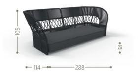 Talenti Садовый диван из ткани с высокой спинкой Cliff decò sun-id-1360378 - Вид №4