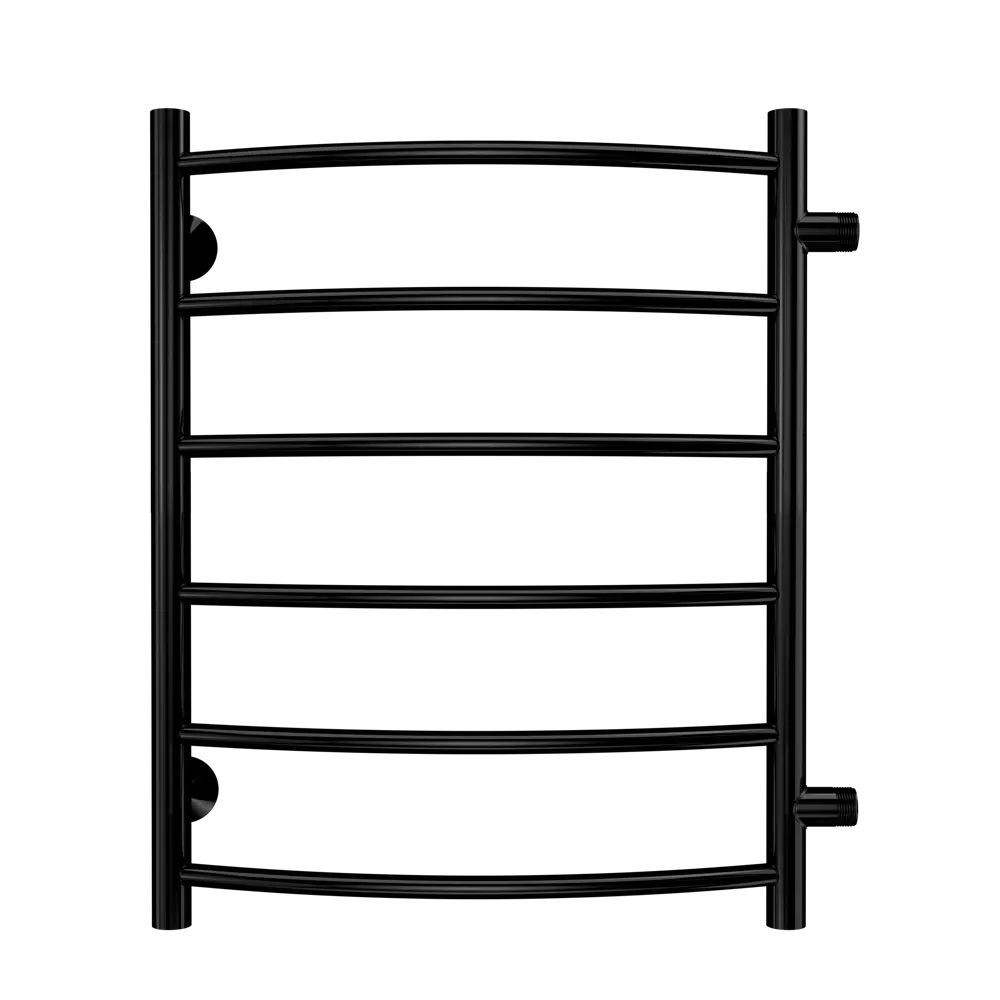 Водяной полотенцесушитель лесенка Вармо Сатурн 1/2" 500x600 мм цвет черный STLM-2069833