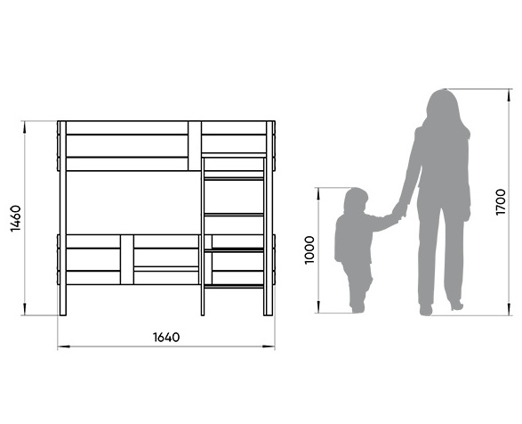 Кровать двухъярусная Home basic M 80х160 см белая ELLIPSE ELLIPSE HOME 351751 Белый Santreyd  - Вид №1
