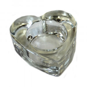 10017110 Подсвечник стекло 1 свеча Ассорти H. 3.5 см