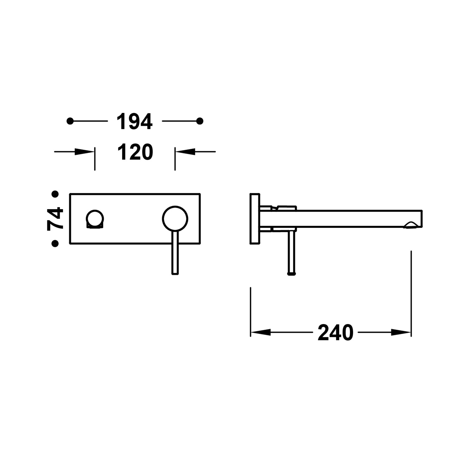 МАКСИМАЛЬНАЯ видимая часть корпуса встраиваемой раковины-06230032 TRES  - Вид №1