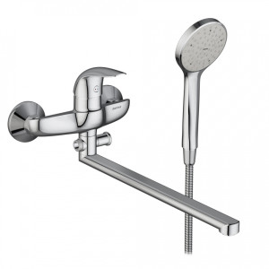 319500000 смеситель для ванны/душа с универсальным изливом 350 мм ручным душем Damixa Palace Bit
