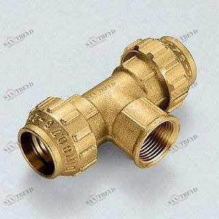 Тройник ВР 40х11/4"х40 для ПНД труб TIEMME 3400045