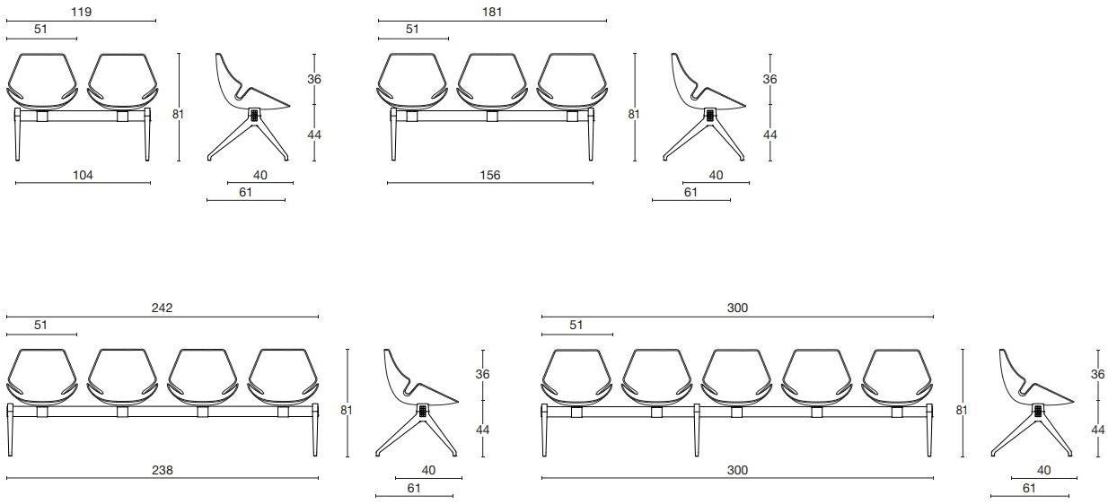 Diemme Сиденье на балке пола из полиуретана Eon sun-id-1409003 - Вид №4