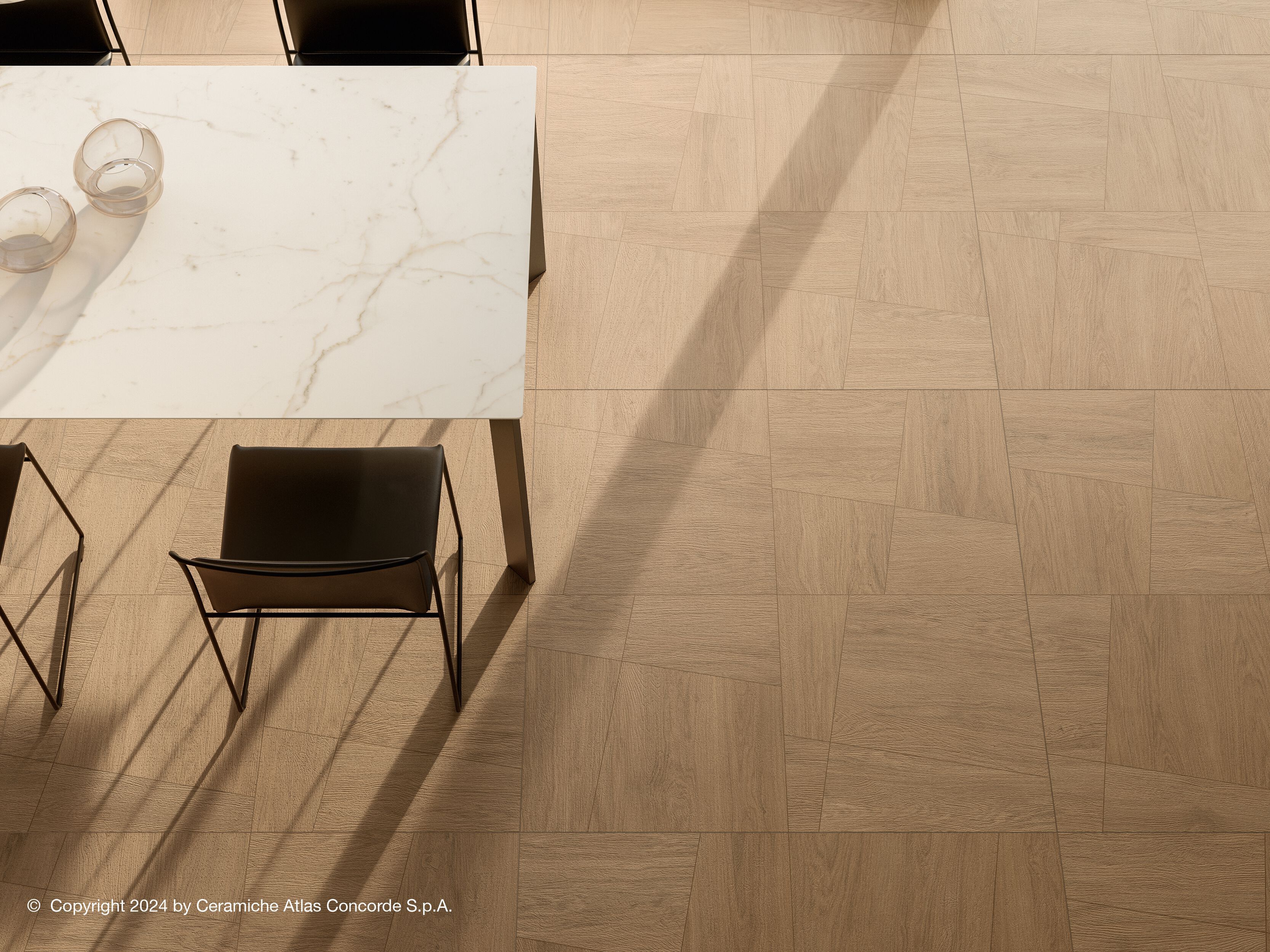 Напольное покрытие из керамогранита в помещении и на открытом воздухе с эффектом дерева Atlas Concorde журнал ARCH-00030139 - Вид №4