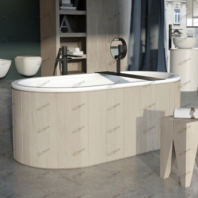 Cielo Ванна отдельностоящая Cibele Arcadia Rovere Sbiancato Ceramica Cielo CIBATROVERESBIANCATO