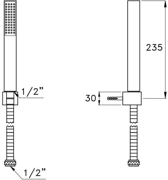 RUBINETTERIE STELLA Ручной душ со шлангом и подставкой Stella sun-id-1396218 - Вид №1