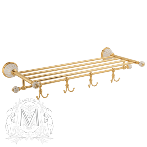 Полка-держатель для полотенец MIGLIORE Olivia ML.OLV-60.629 ML.OLV-60.629.BI.CR - Вид №1