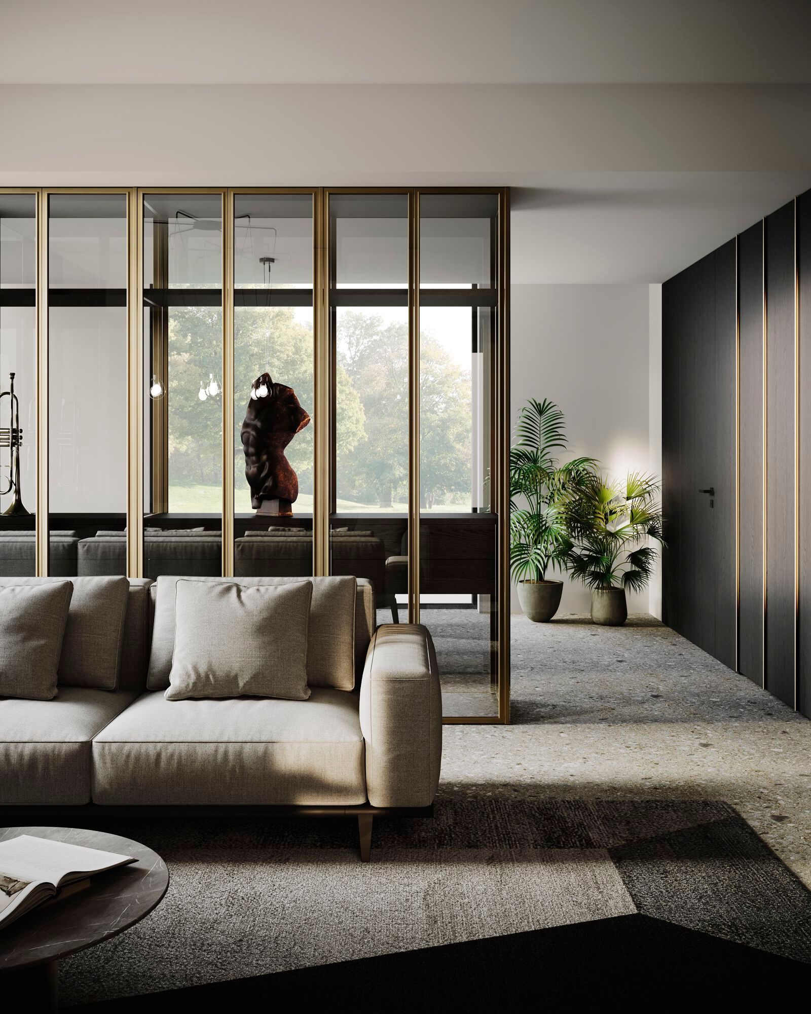 Алюминиевый и стеклянный шкаф Guzzini & Fontana House of Trumpet ARCH-00101688 - Вид №2