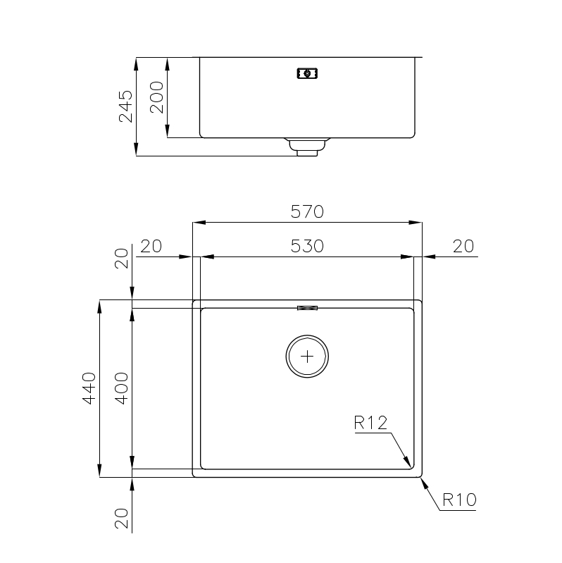 4453046 Раковина Skin Gun Metal - 4453046 Fosterspa  - Вид №1