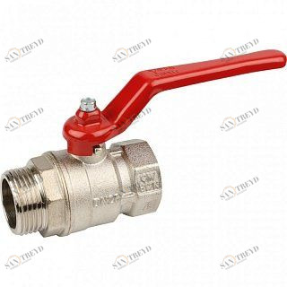 Кран шаровый STOUT ВН 1/2" стандартный проход, красный рычаг SVB0013000015